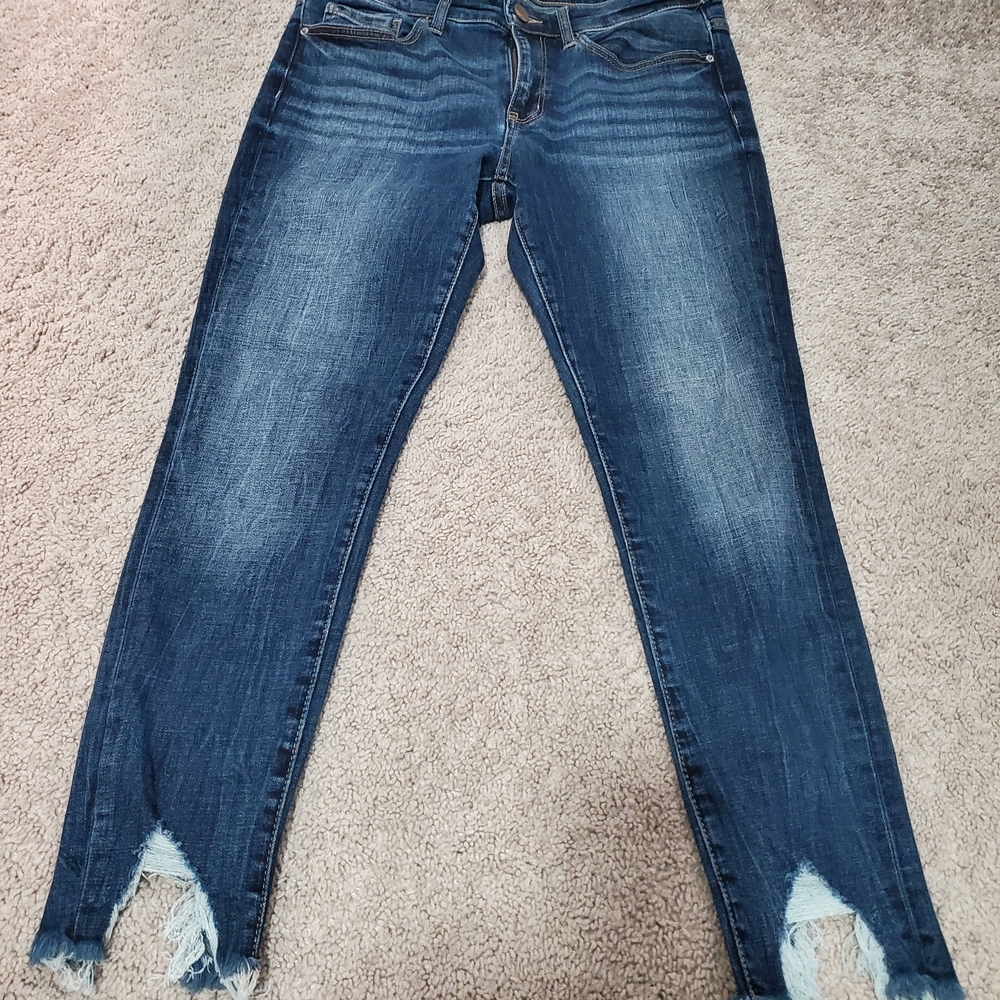 BKE Payton Skinny Women's Blue Distressed Jeans Size 28 Stretchy